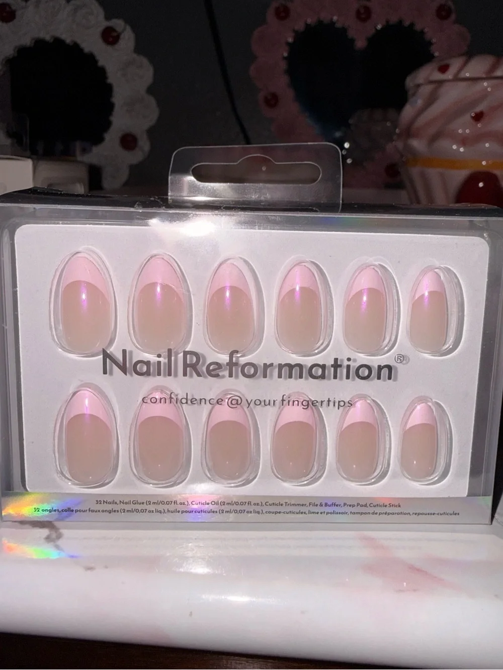 Nail Reformation Pink Glazed French Tip False Nails Set